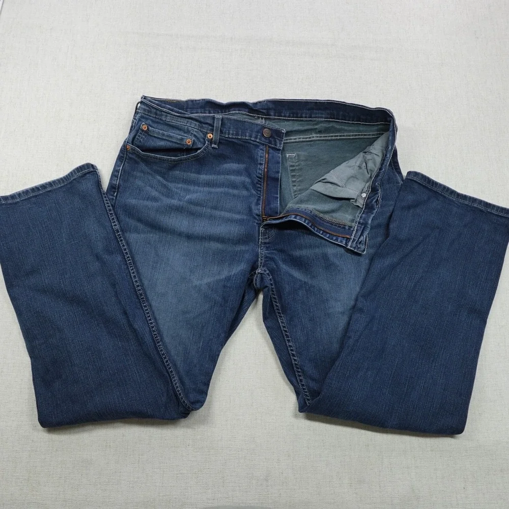Levis 559 Jeans Blue Mens 40x32 Regular Fit Cotton Denim Mid Rise Straught Leg - Picture 3 of 12